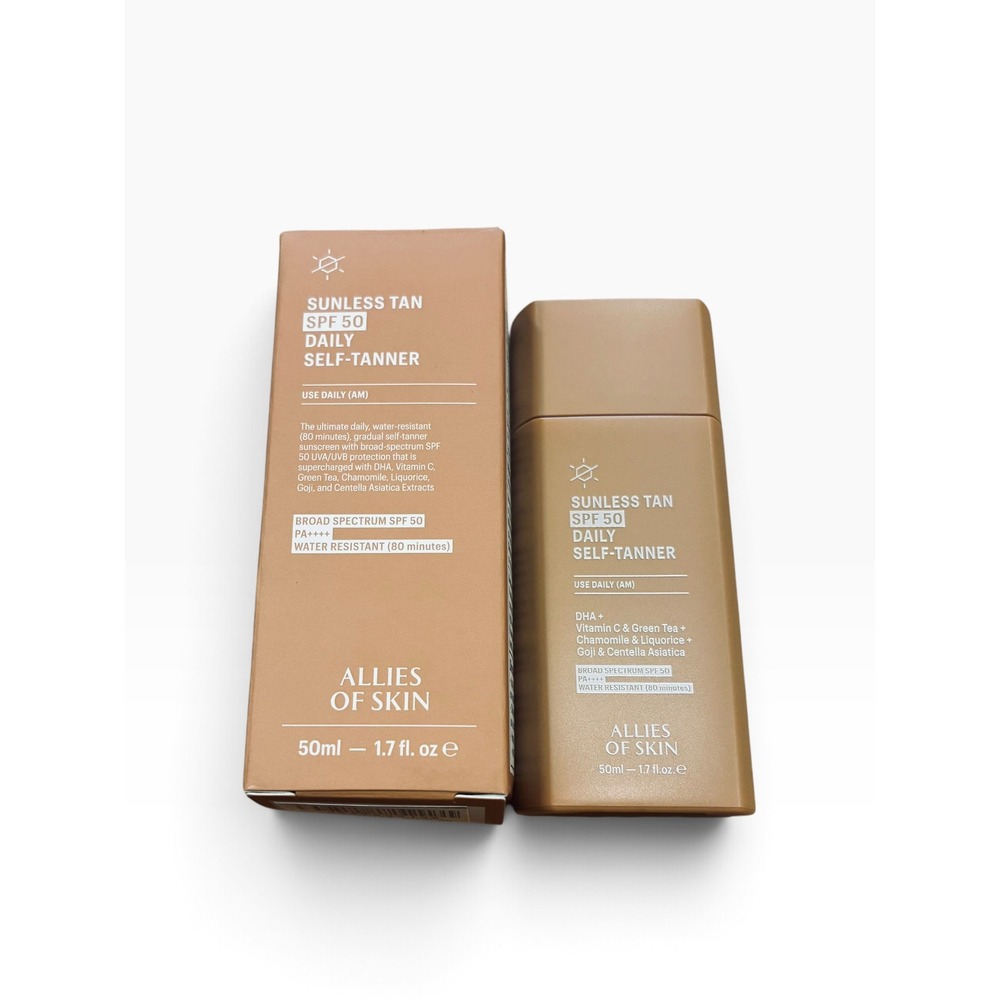Allies of Skin Sunless Tan SPF 50 Daily Self-Tanner 1.7 oz 50 ml NIB